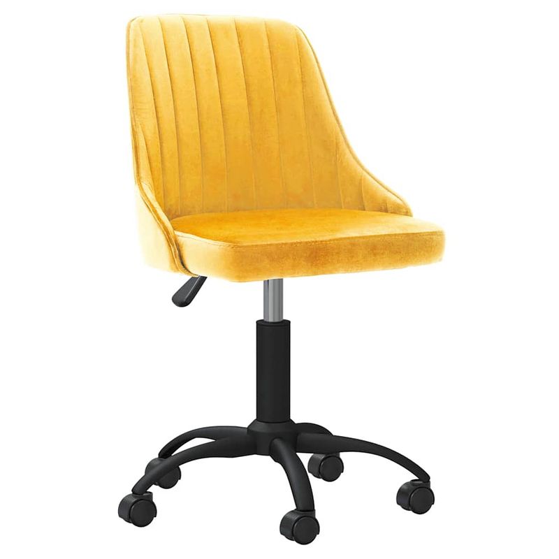 Foto van The living store eetkamerstoel x - stoelen - 51 x 56 x (86 - 98) cm - geel