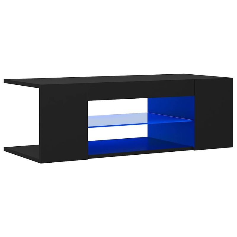 Foto van Vidaxl tv-meubel met led-verlichting 90x39x30 cm zwart