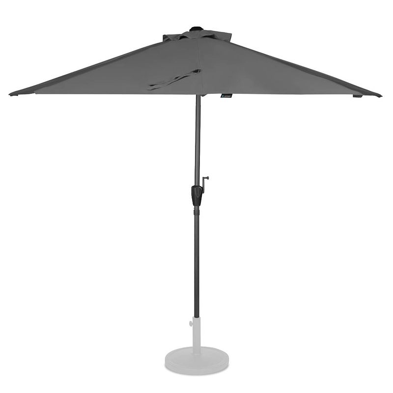 Foto van Vonroc premium parasol magione - duurzame balkon parasol - halfrond 270x135cm - grijs