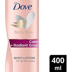 Foto van Dove body love bodylotion care + radiant glow 400ml bij jumbo