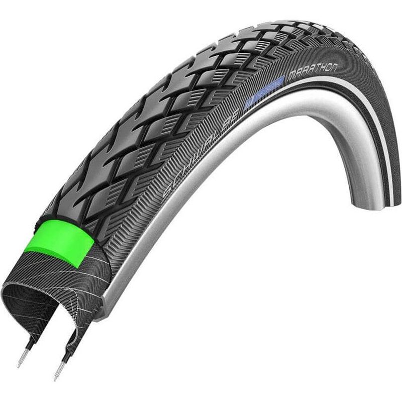 Foto van Schwalbe buitenband marathon greenguard 28 x 1.25 (32-622) reflectie