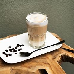 Foto van Krumble latte macchiato lepels set van 4 - zwart