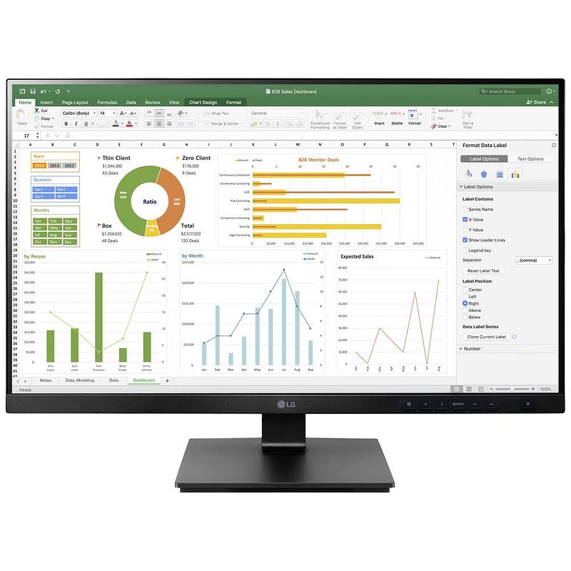 Foto van Lg electronics 27bn650y-b led-monitor 68.6 cm (27 inch) energielabel f (a - g) 1920 x 1080 pixel full hd 5 ms dvi, hdmi, displayport, usb ips led