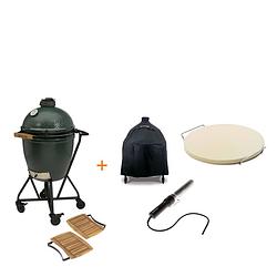 Foto van Big green egg large met integgrated nest & handler, zijtafels en hoes