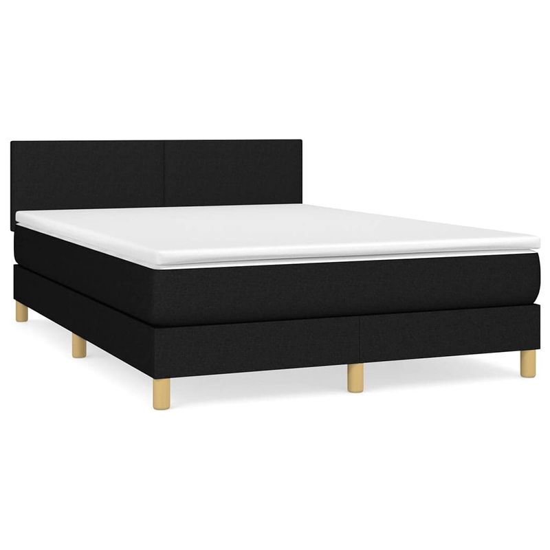 Foto van The living store boxspringbed - comfort - bedframe 203x144x78/88 cm - matras+pocketvering 140x200x20 cm - topmatras