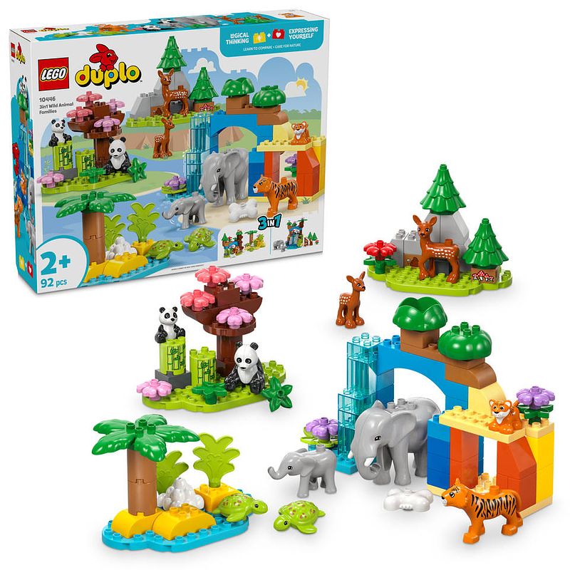 Foto van Lego duplo 3-in-1 families van wilde dieren 10446