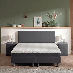 Foto van 2-persoons boxspring julia relax - antraciet 140x210 cm - pocketvering - inclusief topper - dekbed-discounter.nl