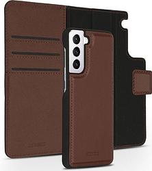 Foto van Accezz premium leather 2 in 1 wallet bookcase samsung galaxy s21 telefoonhoesje bruin