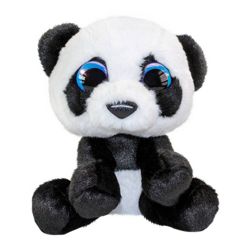 Foto van Lumo stars knuffelpanda pan 15 cm wit/zwart