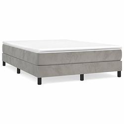 Foto van The living store boxspringbed - bedframe 193x140x25cm - matras 140x190x20cm - topmatras 140x190x5cm