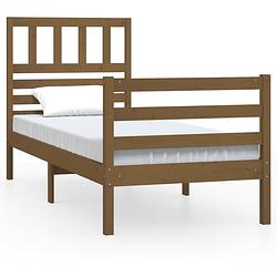 Foto van Vidaxl bedframe massief hout honingbruin 100x200 cm