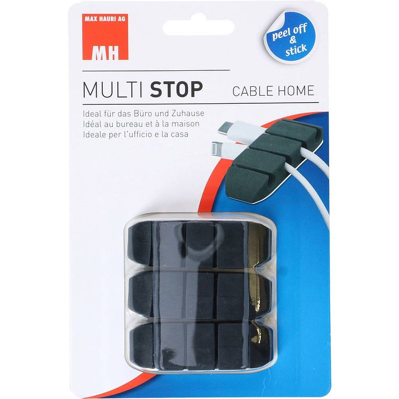 Foto van Cablehome kabelhouder zelfklevend 135358 zwart 3 stuk(s)