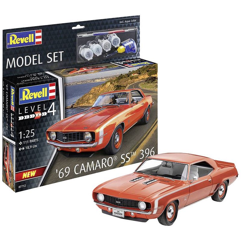 Foto van Revell 67712 model set 69 camaro® ss™ 396 auto (bouwpakket) 1:25