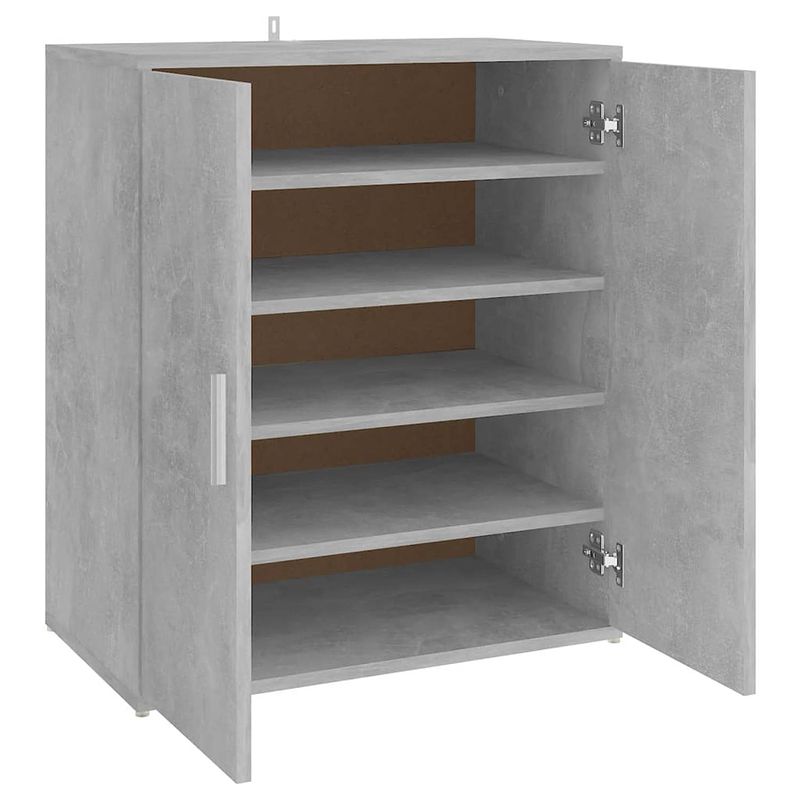 Foto van The living store schoenenkast - halkast - betongrijs - 60 x 35 x 70 cm - spaanplaat