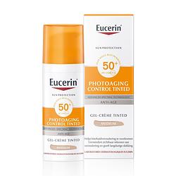 Foto van Eucerin sun photoaging control tinted gel-creme medium spf 50+