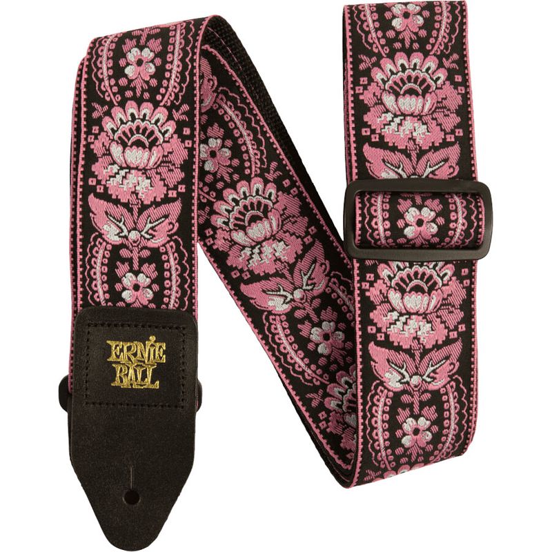 Foto van Ernie ball classic jacquard strap 5347 pink orleans gitaarband