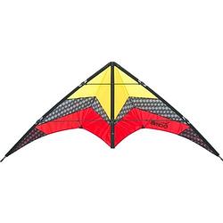 Foto van Hq kites tweelijnsvlieger limbo ii lava 155 cm rood/geel