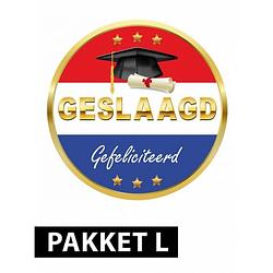 Foto van Geslaagd feestartikelen pakket groot - feestpakketten