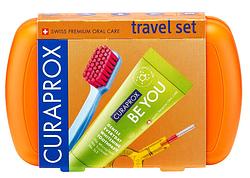 Foto van Curaprox travel set oranje