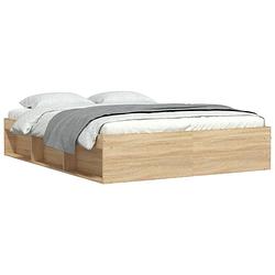 Foto van Vidaxl bedframe sonoma eikenkleurig 140x190 cm