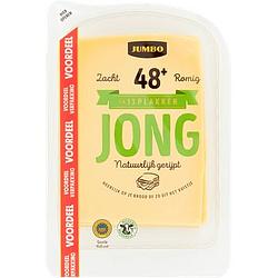 Foto van Jumbo jonge kaas 48+ plakken 400 g voordeelverpakking