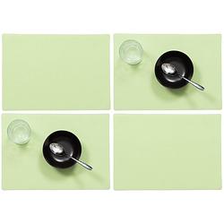 Foto van Set van 6x stuks stevige luxe tafel placemats plain mintgroen 30 x 43 cm - placemats