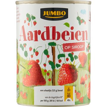 Foto van Jumbo aardbeien op siroop 400g