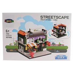 Foto van Luna mini city streetscape fruit store bouwset 152-delig