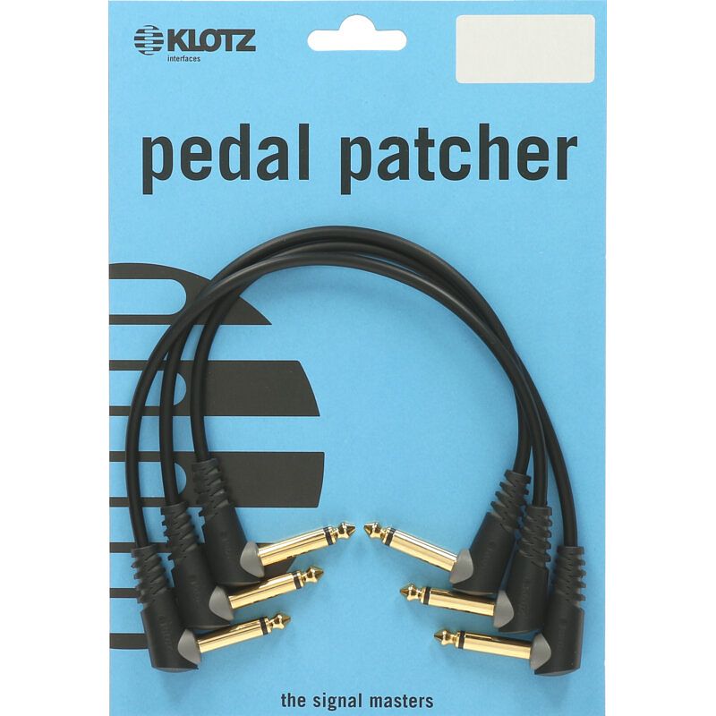 Foto van Klotz pp-ajj0015 patchkabel 15 cm ongebalanceerd haaks 6.35mm (set van 3)