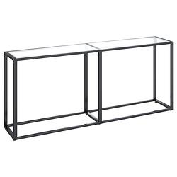 Foto van Vidaxl wandtafel 180x35x75,5 cm gehard glas transparant