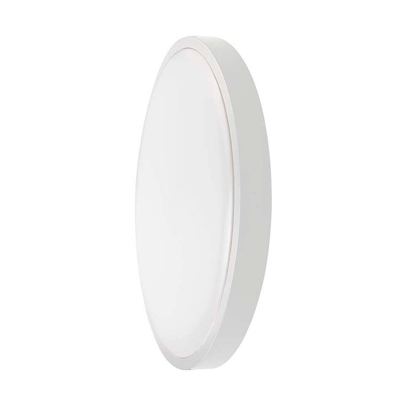 Foto van V-tac vt-8624s-w-rd led ronde koepellampen met sensor - 295mm - ip44 - wit - 24w- 2400 lumen - 4000k