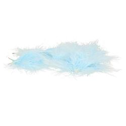 Foto van Hobby knutsel veren - 20x - lichtblauw - 7 cm - sierveren - decoratie - hobbydecoratieobject