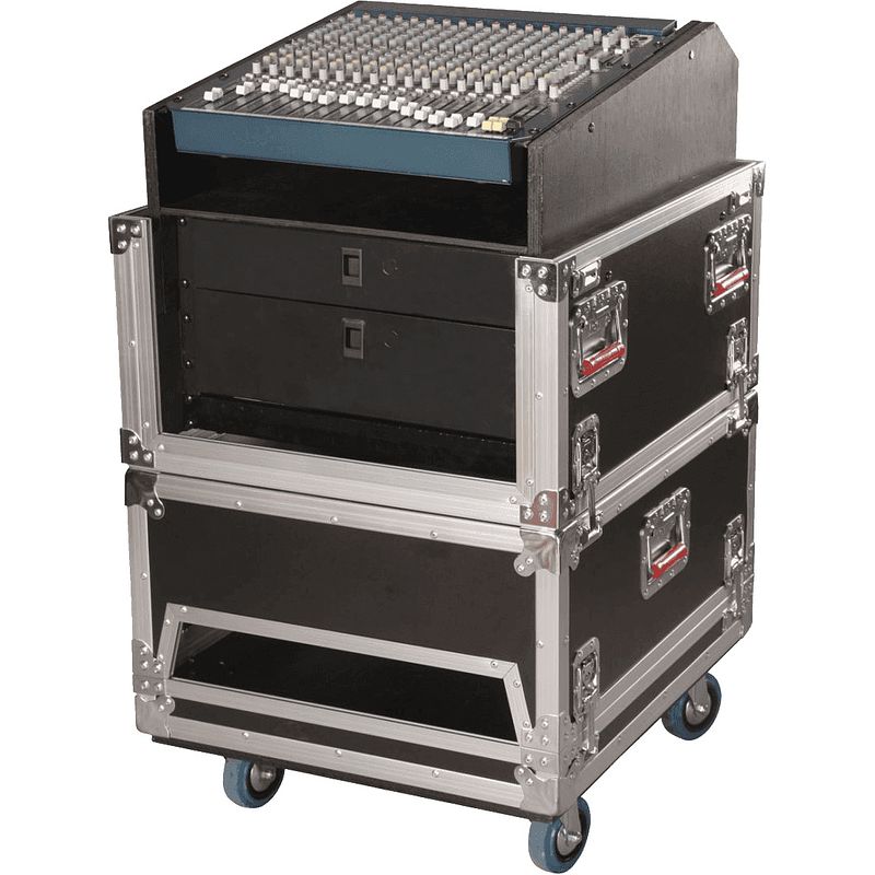 Foto van Gator cases g-tour-grc-1406 houten 14u-6u combi flightcase voor mixers