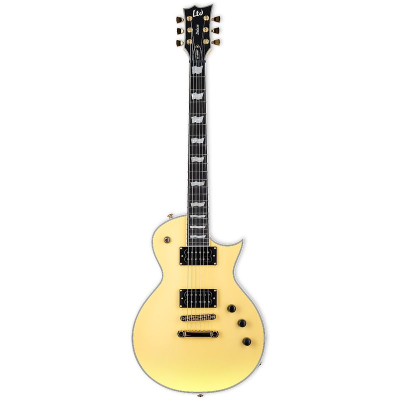 Foto van Esp ltd deluxe ec-1000t ctm vintage gold satin elektrische gitaar