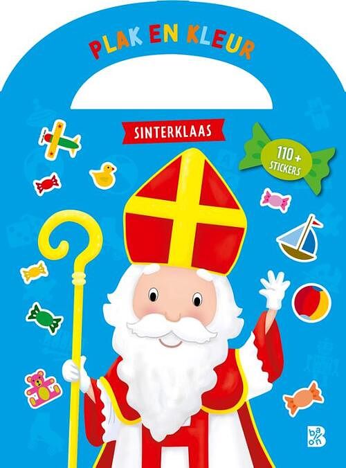 Foto van Plakken en kleuren sinterklaas - paperback (9789403224152)