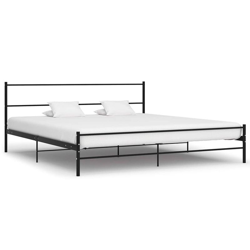 Foto van Vidaxl bedframe metaal zwart 200x200 cm