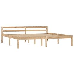 Foto van The living store bedframe massief grenenhout 180 x 200 cm - naturel