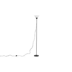 Foto van Batang verlichting vloerlamp 25,4x25,4x178cm plastic grijs, zwart, wit.