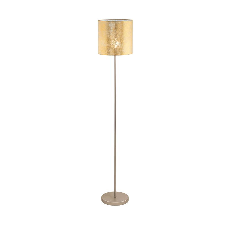 Foto van Eglo viserbella vloerlamp - e27 - 158,5 cm - champagne/goud