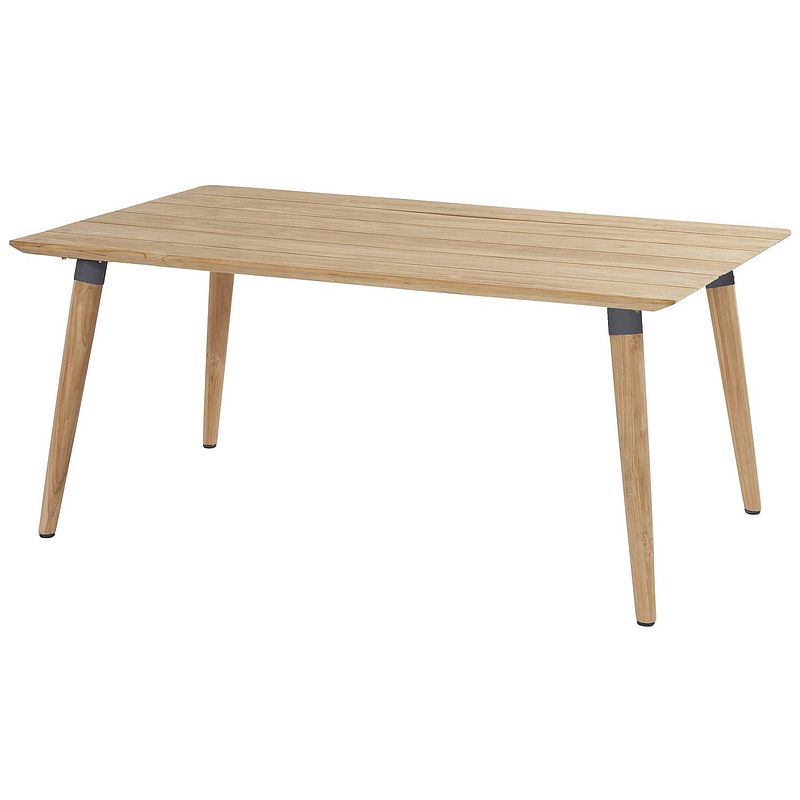 Foto van Hartman sophie studio teak tuintafel 170x100x75 cm - tafelpoten donkergrijs