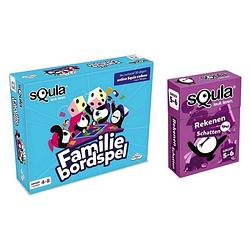 Foto van Spellenbundel - squla - 2 stuks - 7 tot 12 jaar - familiebordspel & rekenen kaartspel