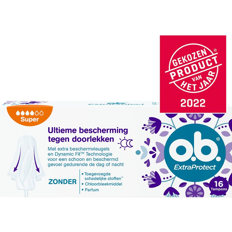 Foto van O.b. extraprotect tampons super 16 stuks bij jumbo