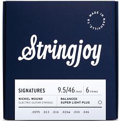 Foto van Stringjoy signatures 6s balanced super light plus 9.5-46 snarenset voor elektrische gitaar