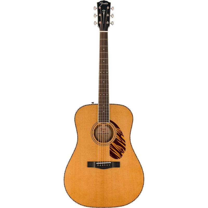 Foto van Fender pd-220e dreadnought aged natural ovangkol back & sides fsr elektrisch-akoestische westerngitaar met koffer