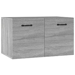 Foto van The living store wandkast - grijs sonoma eiken - 60 x 36.5 x 35 cm - 2 lades