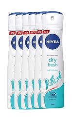 Foto van Nivea dry fresh deodorant spray mulitverpakking