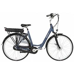 Foto van Popal elektrische stadsfiets sway 28 inch 47 cm dames 3v rollerbrake matblauw