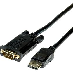 Foto van Value displayport / vga adapterkabel displayport stekker, vga-stekker 15-polig 1.00 m zwart 11.99.5800 displayport-kabel