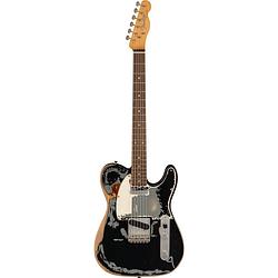 Foto van Fender joe strummer telecaster black rw signature elektrische gitaar met koffer