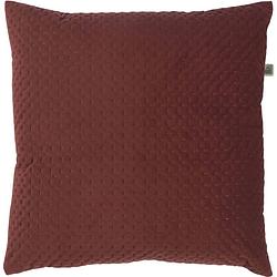 Foto van Dutch decor lars - sierkussen bordeaux 45x45 cm - rood - rood